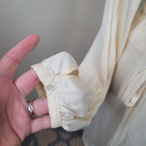 Joie Cream Long Sleeve Wrap Dress size M - Picture 2 of 8